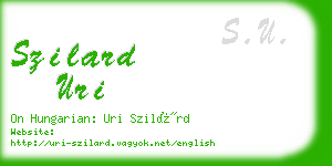 szilard uri business card